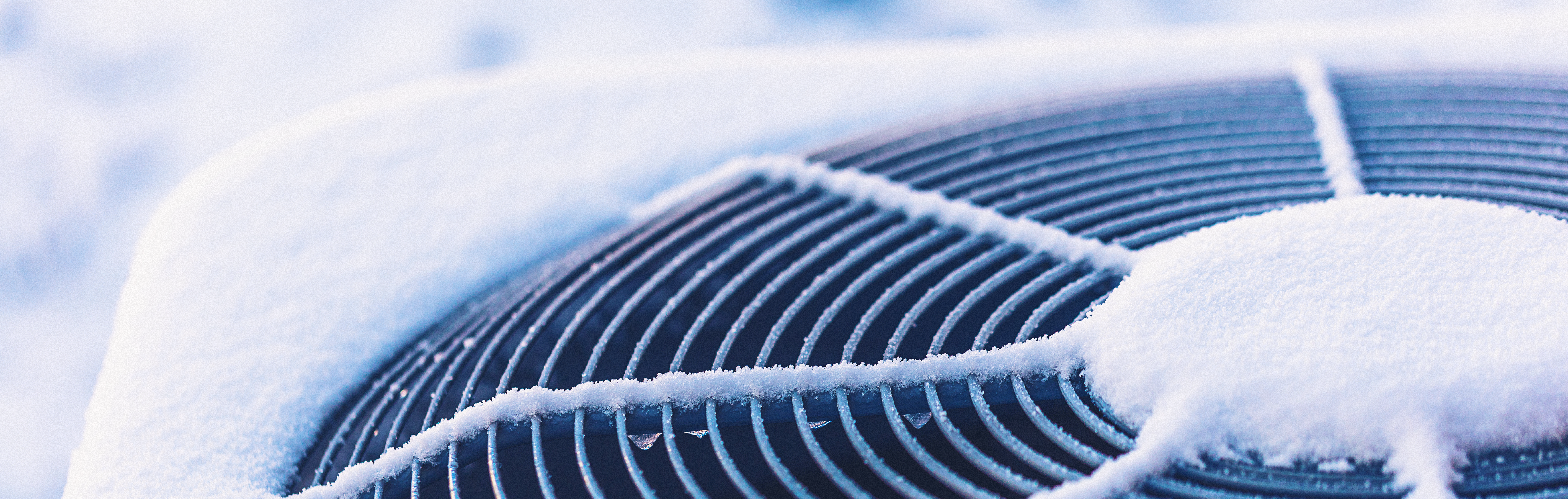 AC unit in snow