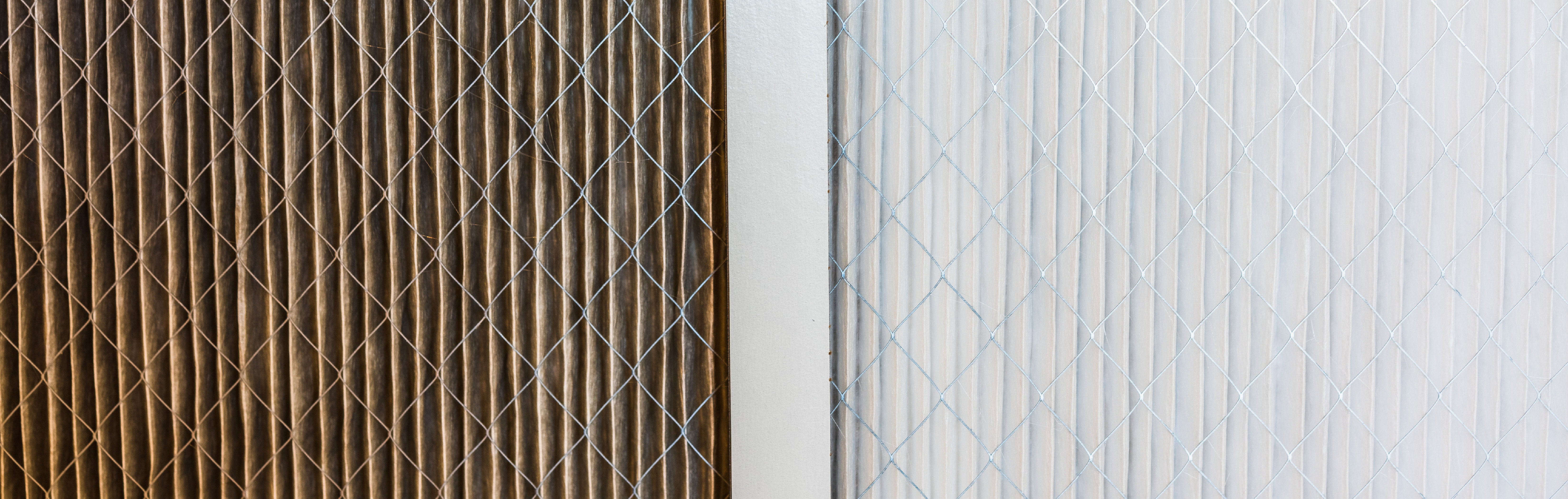 dirty air filter next to clean one