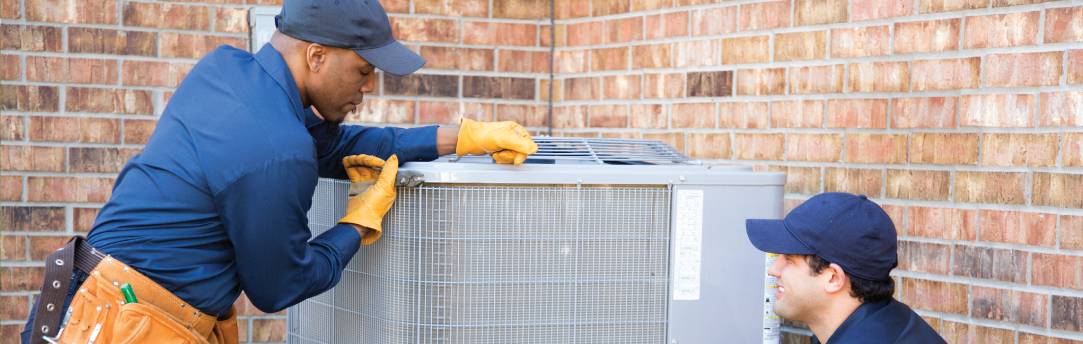 New AC unit being installed outside by Chancey & Reynolds HVAC techs