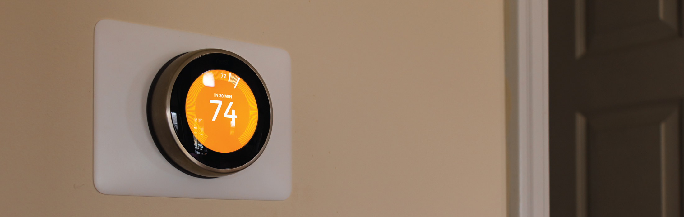 photo of a smart thermostat